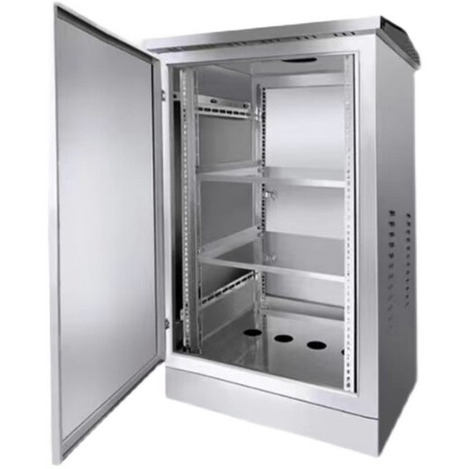 Outdoor stainless steel network cabinet switch function 6u wireless monitoring weak current equipment cabinet floor standing 24u rainproof box 201 stainless steel 700*600*450mm
