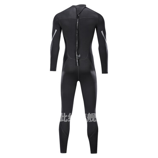 Zailu null wetsuit one-piece men's 3mm warm elastic wear-resistant wet suit cold-proof wetsuit winter swimming swimsuit black XS