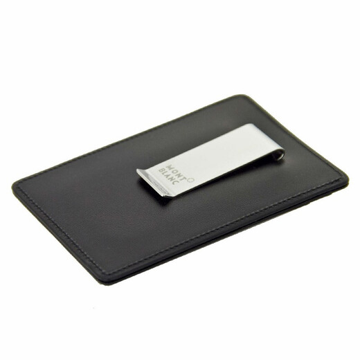 Montblanc card bag for men and women universal cowhide short card clip 107346 black