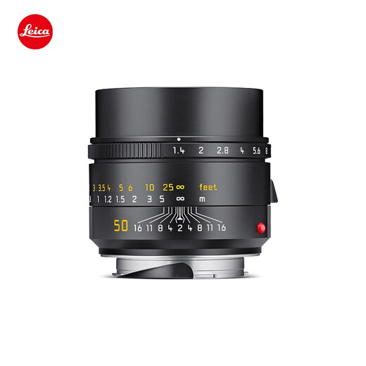 Leica M camera lens SUMMILUX-M 50mm f/1.4 ASPH. 11728 black/11729 silver single lens (black)