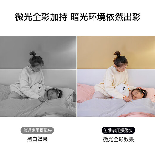 创维摄像头家用监控C20 智能家庭室内监控器360度无死角带夜视全景 手机远程监控看护器宝宝监护器