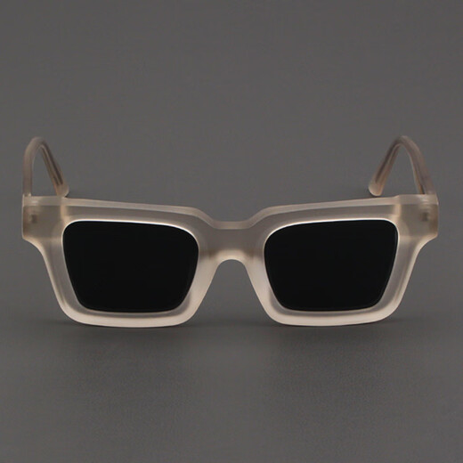 MOSCOT LEMTOSH太阳镜女款 欧美磨砂透明黄色眼镜 复古粗厚框板材方形偏光墨镜男 磨砂透明黄色框+偏光灰色镜片