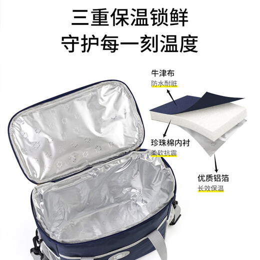 爱尚游（ASY）保温箱冷藏 保温袋母乳保鲜2-8度药品保冷箱 便携饭盒便当包 保温包保温箱送餐箱 水果保鲜盒便当包 妈咪包新妈妈背奶包户外野餐包储奶包 小蓝
