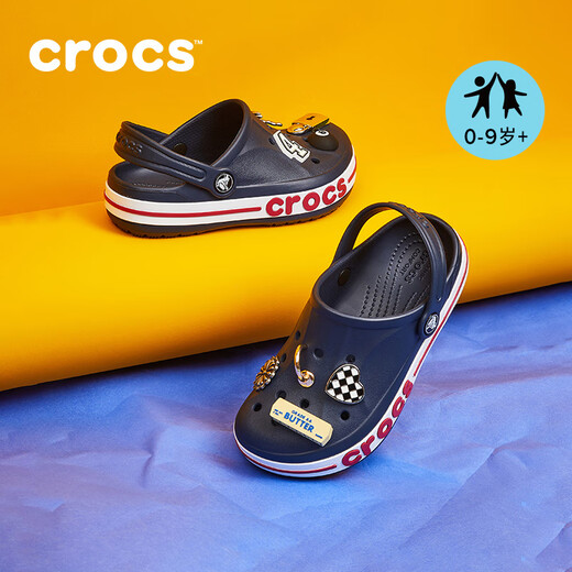 CROCS Crocs Baya Crocban children's clogs beach shoes boys and girls toe-cap slippers/207018/207019 dark blue-410 34 (205mm)