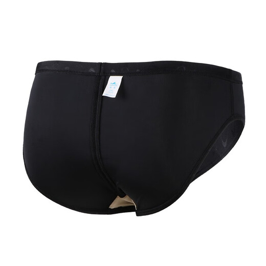 YINGFA swimming trunks men's professional triangle competition training swimming trunks imitation shark skin scale pattern adult and children's competition swimming trunks black S (waist 51-56 cm)