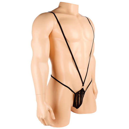 
Confidential delivery perverted masturbation full transparent men's supplies men's thong three-point nightclub sexy suit men's white sexy underwear thong men's one-piece back