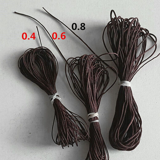 Qindu weaving Buddhist bead thread Vajra, star, moon and bodhi non-elastic wear-resistant rope hand string rope bead thread jade thread coffee 0.4 0.6 0.8 mm 5 meters each