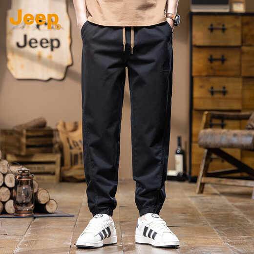 吉普（JEEP）男士工装休闲裤男2025春季新款高端束脚裤百搭宽松哈伦长裤子男裤