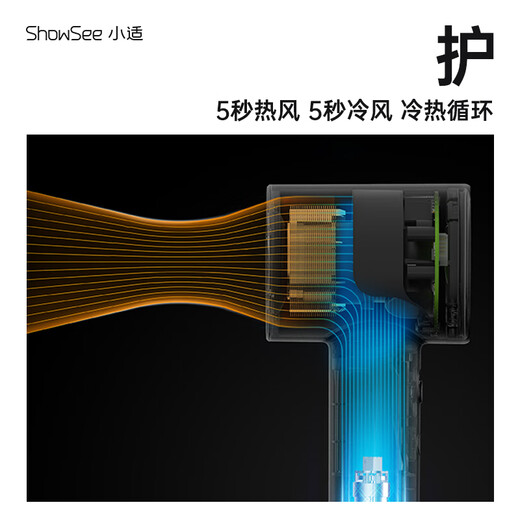 Showsee 110,000 rpm high-speed motor hair dryer household hair dryer high-power high-concentration negative ion hair care strong wind speed drying noise reduction leafless hair dryer gift for wife and girlfriend A18-GY space gray