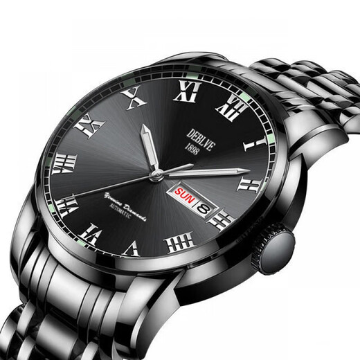Shanghai Vollautomatische mechanische Uhr Doppelkalender wasserdichtes Stahlgürtel Modepaar Männer und Frauen Mechanical Watch Room Weiße Männer 690
