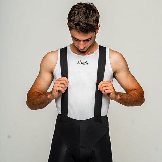 Sendike seamless quick-drying sports bra road cycling jersey with sweatshirt vest for men and women, Paige white, one size fits all (XS/S/M)