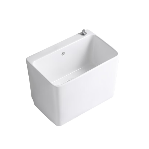 Wrigley bathroom balcony mop pool household floor-standing large and small ceramic bathroom mop sink floor washing mop pool A08 (station-controlled drain) + spray gun faucet