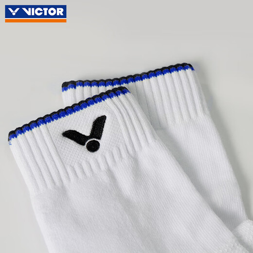 VICTOR Victory Badminton Socks Men's Thickened Towel Soled Sports Socks Mid-calf Socks Sweat-Absorbent Breathable Non-Slip Wear-Resistant SK112 SK149-F Nautical Blue One Size
