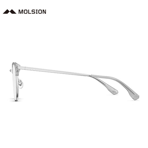 MOLSION myopia glasses men's frame can be matched with number glasses frame anti-blue light lenses Sven eyebrow frame MJ6175 B92 silver single frame