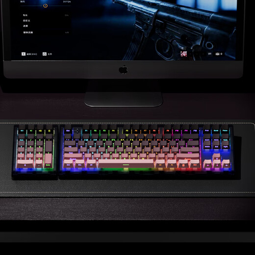 Belly Spirit MK870Pro Blackberry Side Gravur Mechanische Tastatur Kabel Wireless Bluetooth Customized Computer Game Stumm [Single Mode] MK870pro Blackberry Side Gravurtee Achse [Light Sound Absatz Achse]