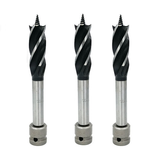 BAI MU GE electric wrench 18-turn carpentry 20 twist template drill high-speed steel 22 special electric wrench extension four-slot four-edged self-tapping drill 20mm sharp type