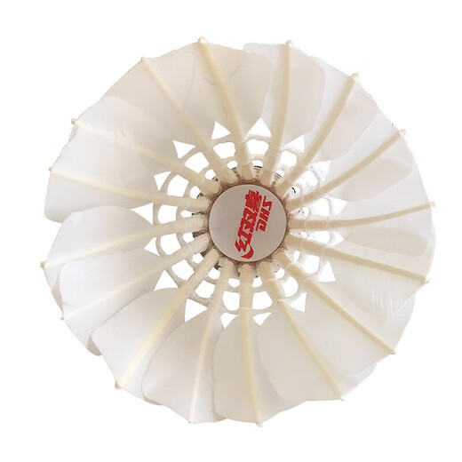 Double Happiness DHS Badminton Durable Training Composite Cork Feather Ball E-EG06 (pack of 6)