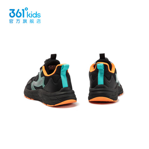 
361 children's shoes for boys sports and casual running shoes for autumn and winter new mid-to-large children's shoes Carbon black/time green 37