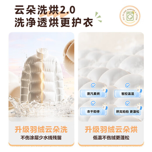 Midea washing machine drum fully automatic 10/12kg elution/washing and drying integrated drying first class energy efficiency household large capacity 1.10 washing ratio down jacket washing state subsidy V36 with drying 12kg 1.10 washing ratio + net speed washing + air washing