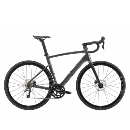 魔登 26款SR5公路车铝合金车架碳纤维前叉内走线一体把20速油碟自行车 闪银黑【碳叉 碳把 20速 油碟】 49码（166-174CM，跨高757mm）