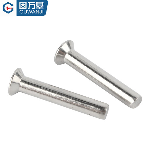 Guwanji 304 Edelstahl Counterunk Head Solid Niet GB869 Knock-on Flat Cone Head Massive Speer Nagel Großer National Standard M4x10 (50 Stück)