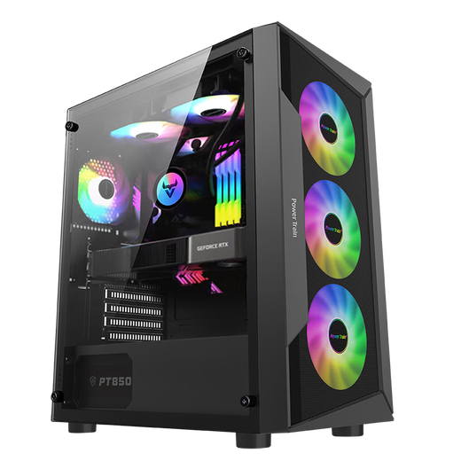 Huacheng 13th generation i5 13400F/12400F/12-core/RTX4060/3060 e-sports gaming computer desktop assembly computer host DIY complete machine complete design rendering 6 water-cooled e-sports model 32G+1T+3060 12G