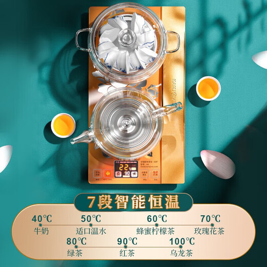 Jinzao H9 tea set spring-type fully automatic water supply electric kettle electric tea kettle built-in tea machine tea set set for home use H9 (20x37) with sterilizer function 0.8L