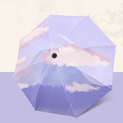 Yupinjia fully automatic umbrella umbrella vinyl sun protection sun protection sun protection dual-purpose umbrella men and women portable automatic umbrella [Fuji automatic model]