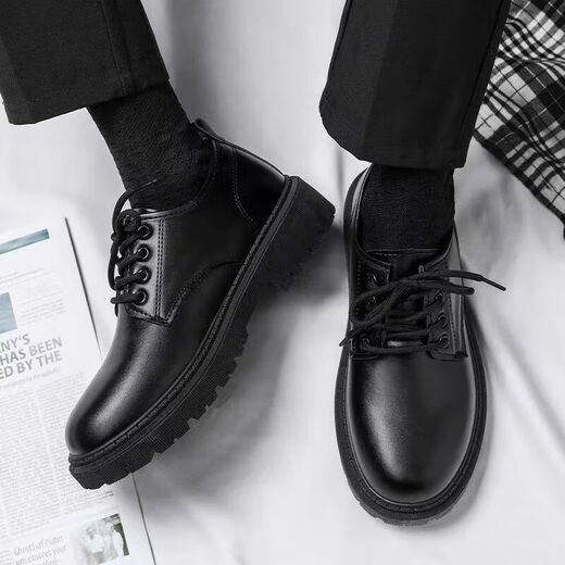 Chaussures de chef amaoton Chaussures non glissantes pour hommes non glissantes pour hommes, petites chaussures noires masculines Travail et travail chaussures en cuir de style polyvalent masculin