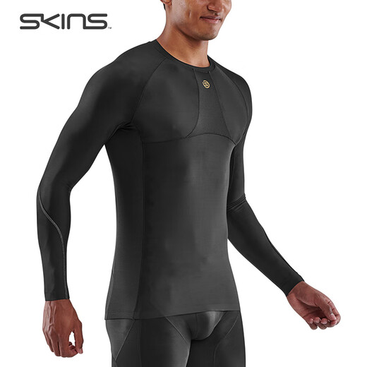 SKINS S5 Men's Autumn and Winter Quick-drying Running Basketball Sports Tight Fitness Wear Professional High-Intensity Compression Clothing Star Black M