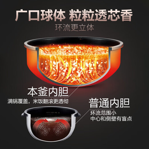 苏泊尔（SUPOR）本釜电饭煲电饭锅家用4L大容量多功能智能预约触碰柴火饭粥汤饭锅 SF40FC698本釜内胆 4L