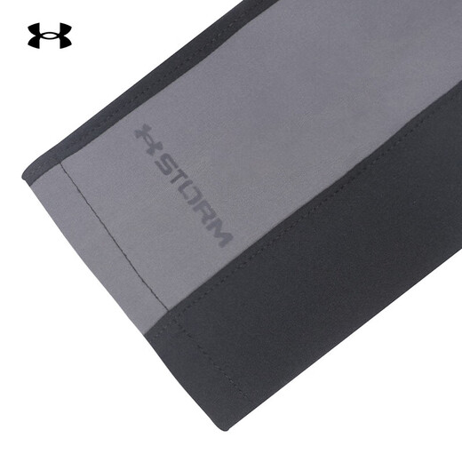 安德玛（Under Armour）男子运动夹克春季弹力梭织面料连帽运动外套1377486 黑色002 L