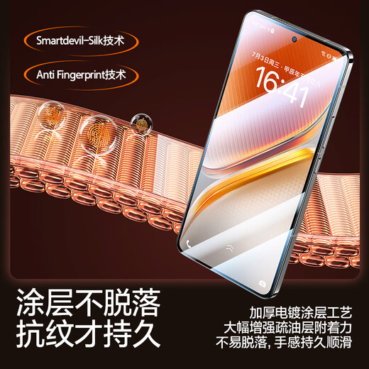 Flash magic suitable for iqooneo10/10pro tempered film mobile phone film full screen anti-fingerprint blue light ultrasonic fingerprint unlocking mobile phone protective film enhanced version | double explosion-proof anti-fingerprint 2 pieces + artifact iqoo neo10/10pro tempered film can be unlocked