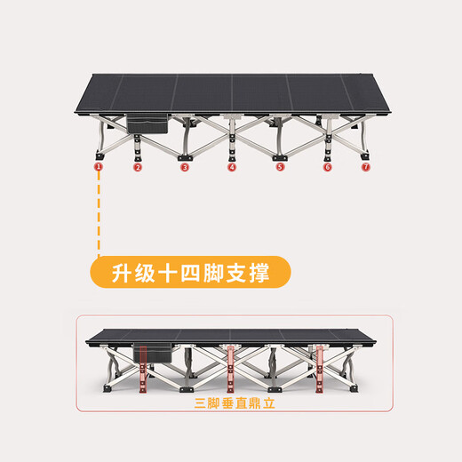 机灵的一休午休折叠床单人办公室医院陪护床躺椅午睡神器午睡简易便携行军床 10脚-178cm基础款