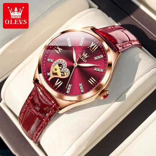 Olevs Swiss Certified Brand Watches für Frauen mechanische Uhren Vollautomatisch einfach