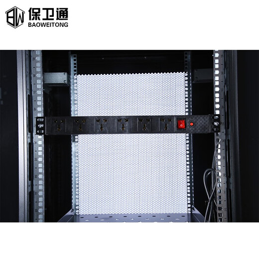 保卫通服务器标准机柜 网络设备弱电经济款侧面0.8立梁1.5机架式设备柜 钢化玻璃前门后网门 600*600*1200	T3-6622