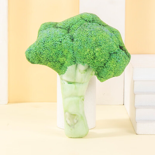 Vegetable plush toys dog toys cat puppet teddy bear voice toys knots to accompany and relieve boredom broccoli