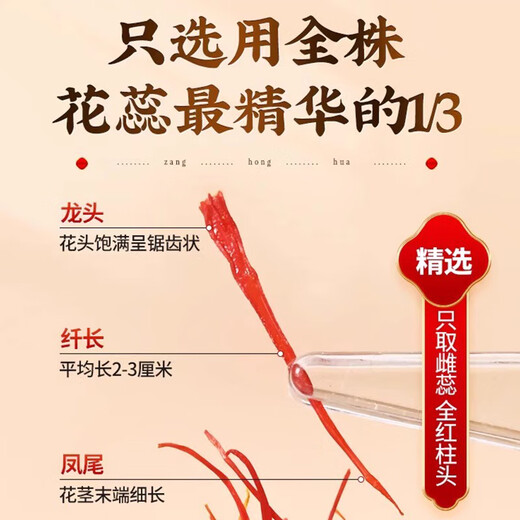 佰利红叶藏红花西藏特级正品送礼西红花正宗功效作用送父母长辈的礼物礼盒