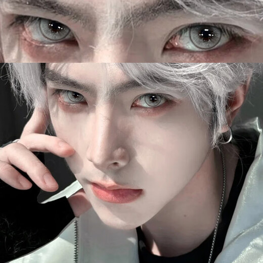 Мужские цветные контактные линзы Keda, одноразовые одноразовые, 30 шт., натуральные мужские одноразовые прозрачные контактные линзы с высокой кислородопроницаемостью, мальтозный блок, серо-коричневый, 14,2 мм (10 шт., R6182-5, 0 градусов)