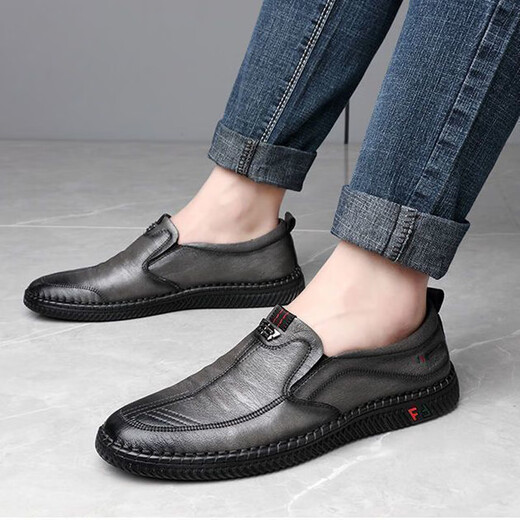 
Yagroy Petroleum Gas Station Anti-static Shoes Working Shoes Men's Shoes Summer 2024 New Leather Shoes British Perfect One-Play 677 Black 43