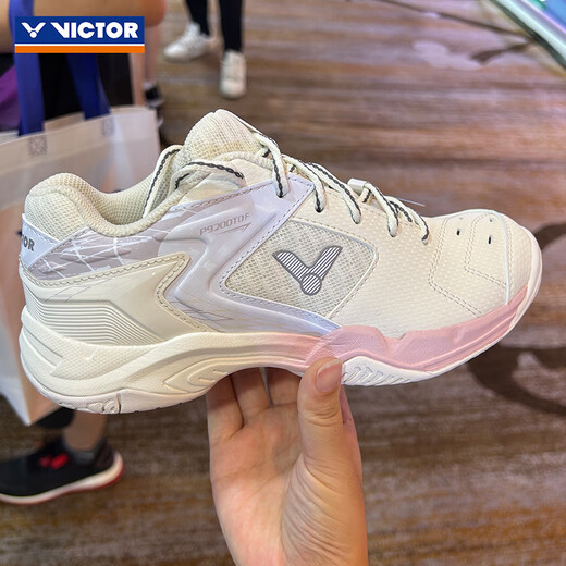 Victor Victory Badminton Shoes Sports Sports Sports Bread Last Introductory Training Competity Shoes Comfort Wrap Anti-Slip Shoes P9200TDF L [Nuevo color] 37.5