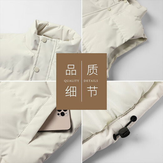 Woodpecker (TUCANO) cotton vest men's autumn and winter solid color stand-up collar coat windproof sleeveless waistcoat top men's black 3XL