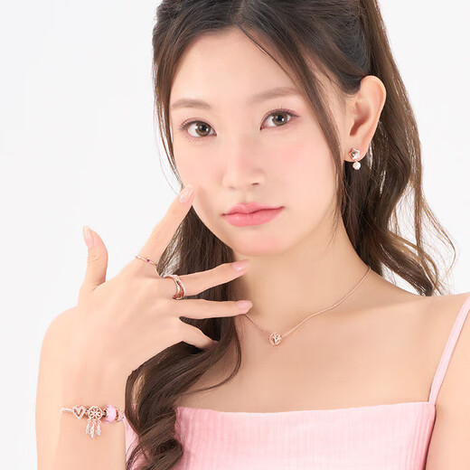 PANDORA hollow galaxy necklace set rose gold silver shiny elegant birthday gift for girlfriend