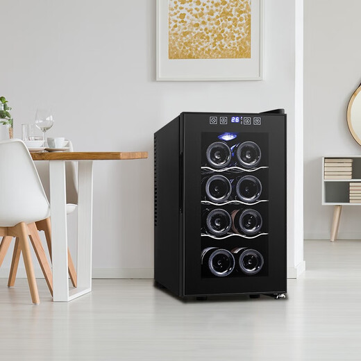 Bacchus red wine cabinet constant temperature wine cabinet home mini small electronic wine cabinet foreign wine wine cabinet built-in storage wine cabinet refrigerated tea constant humidity living room kitchen office small wine cabinet BW-25D1 8-pack 25L