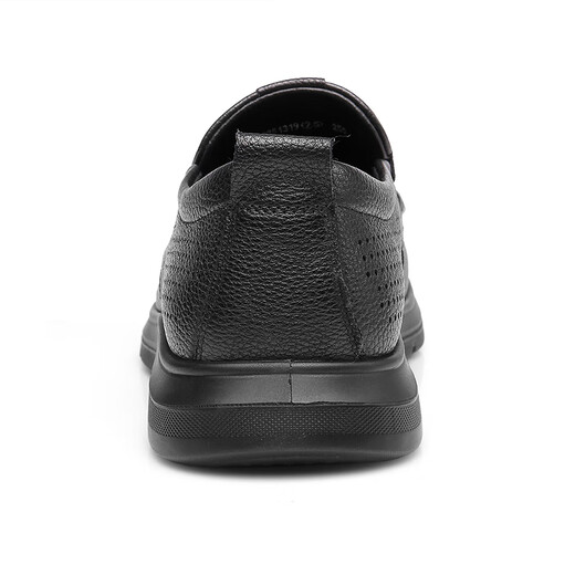 Strongman Business Casual Sandals Zapatos para hombres Sandalias suaves de fondo suave Sandalias huecas de piel de oveja JDD351319 Negro 43