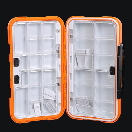 Haiyi Duo Lua Box Portable Waterproof Fishing Gear Accessories Box Multi-functional False Bait Lead Skin Fish Hook Space Bean Eight-Character Ring Storage Box Lua Box [Small size 11.5*6.5*3]