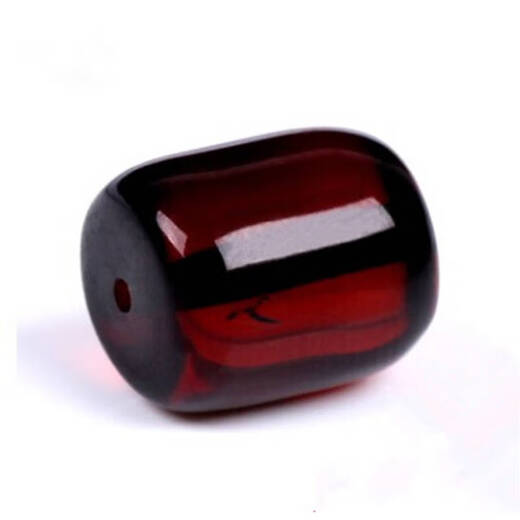 Kaxi Blood Amber Bucket Beads Loose Beads Beeswax Beads Single Beads Bracelet Men's and Women's Raw Stone Single Beads Accessories Picture Color 12*15mm One