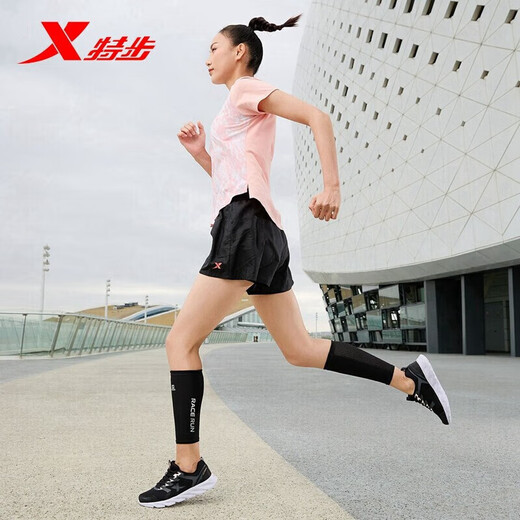 Xtep sports shoes running shoes winter mesh breathable lightweight running shoes women's shoes casual shoes black