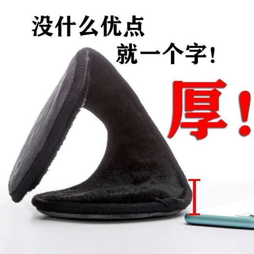 [Fleece Earmuffs] Earmuffs for Men Winter Warmth Ear Protection Earbags Outdoor Warming Earmuffs Foldable to Protect from the Cold Small Ordinary Style [1 Pack] Black 1 Piece