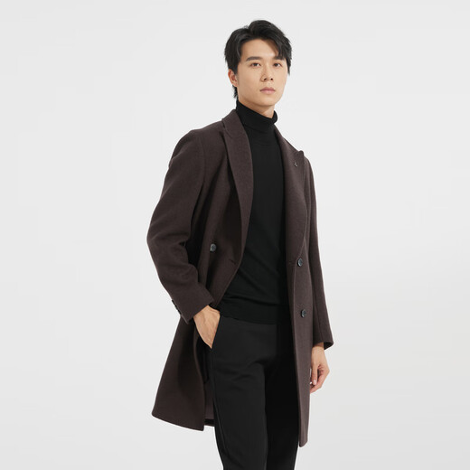 Lilang Fashion Fashion Men's Clothing [NECESITA VELVET] CAPA DE LANA DE LANA DE LANA HOMBRE Men Swool Chaqueta Q4dyr307 Borgoña XL (175)